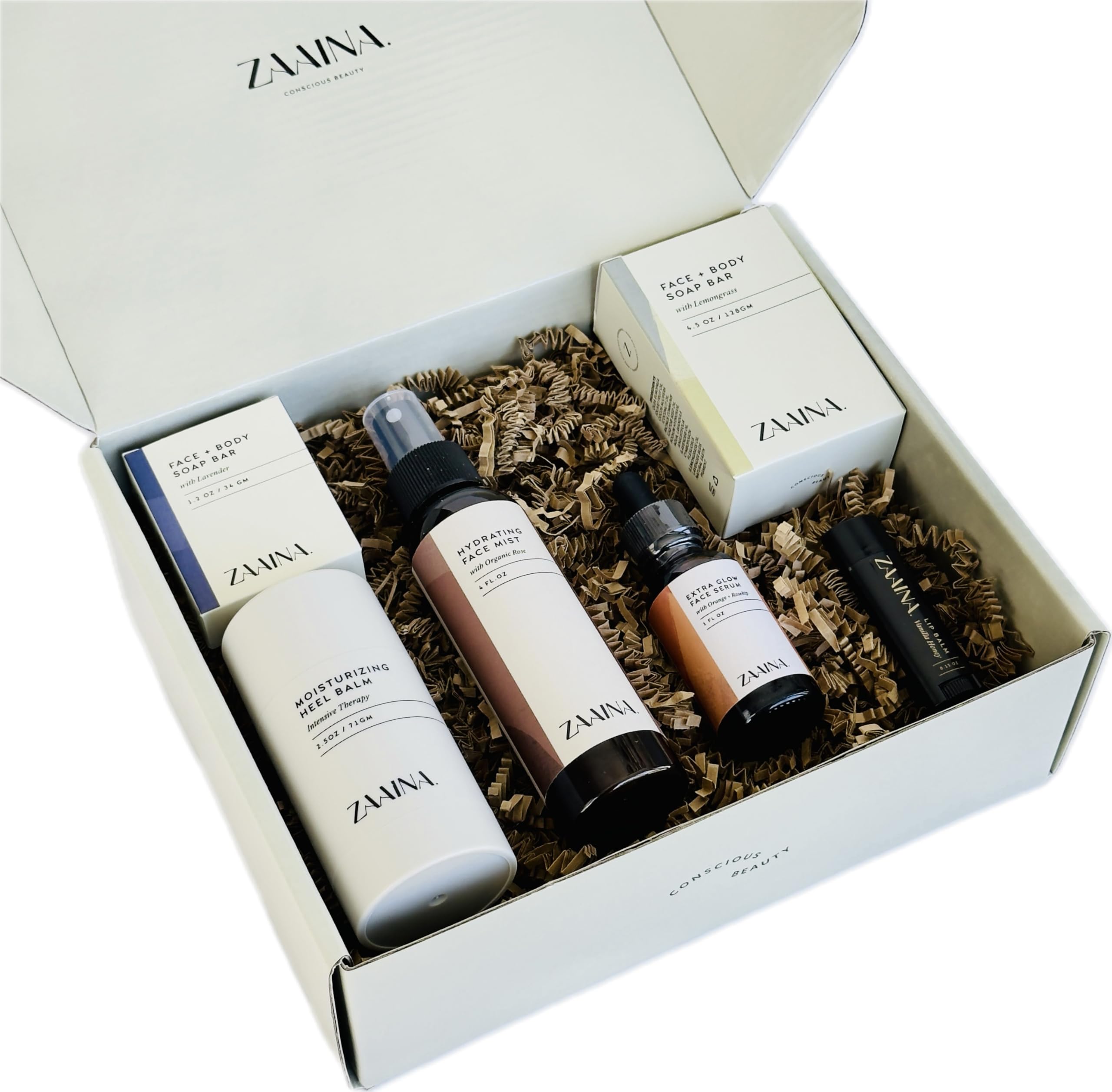 ZAAINA spa gift set rose face mist for refreshing skincare ritual.