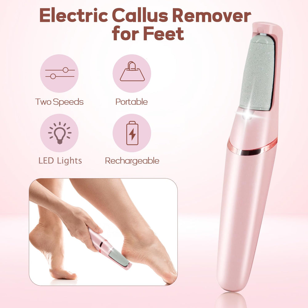 ZABOUL pedicure wand roller heads for gentle polish and tough calluses.