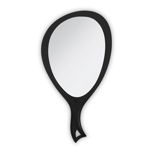 Zadro oval hand mirror, 10-inch width, full-face visibility