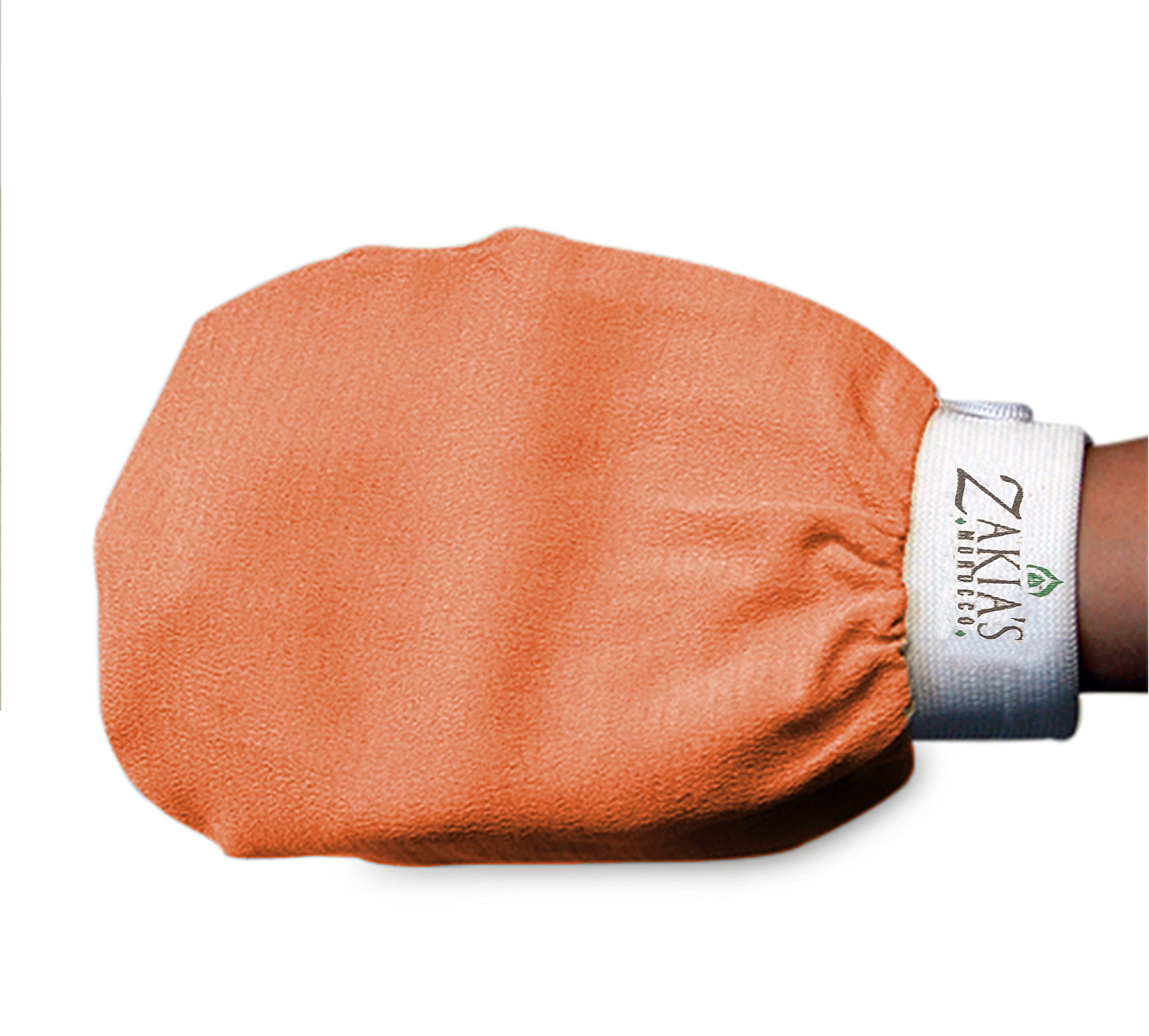 Zakia's Morocco Kessa Glove care instructions show rinsing and air-drying for longevity