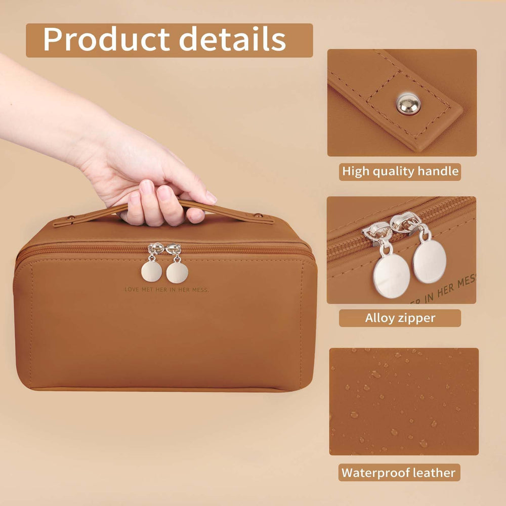 Zaleeta travel makeup bag dimensions 984 by 512 by 512 inches for travel sizing