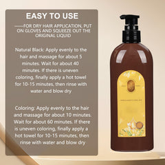 ZannWnm natural black hair color shampoo lathering on hair for cleansing colorant