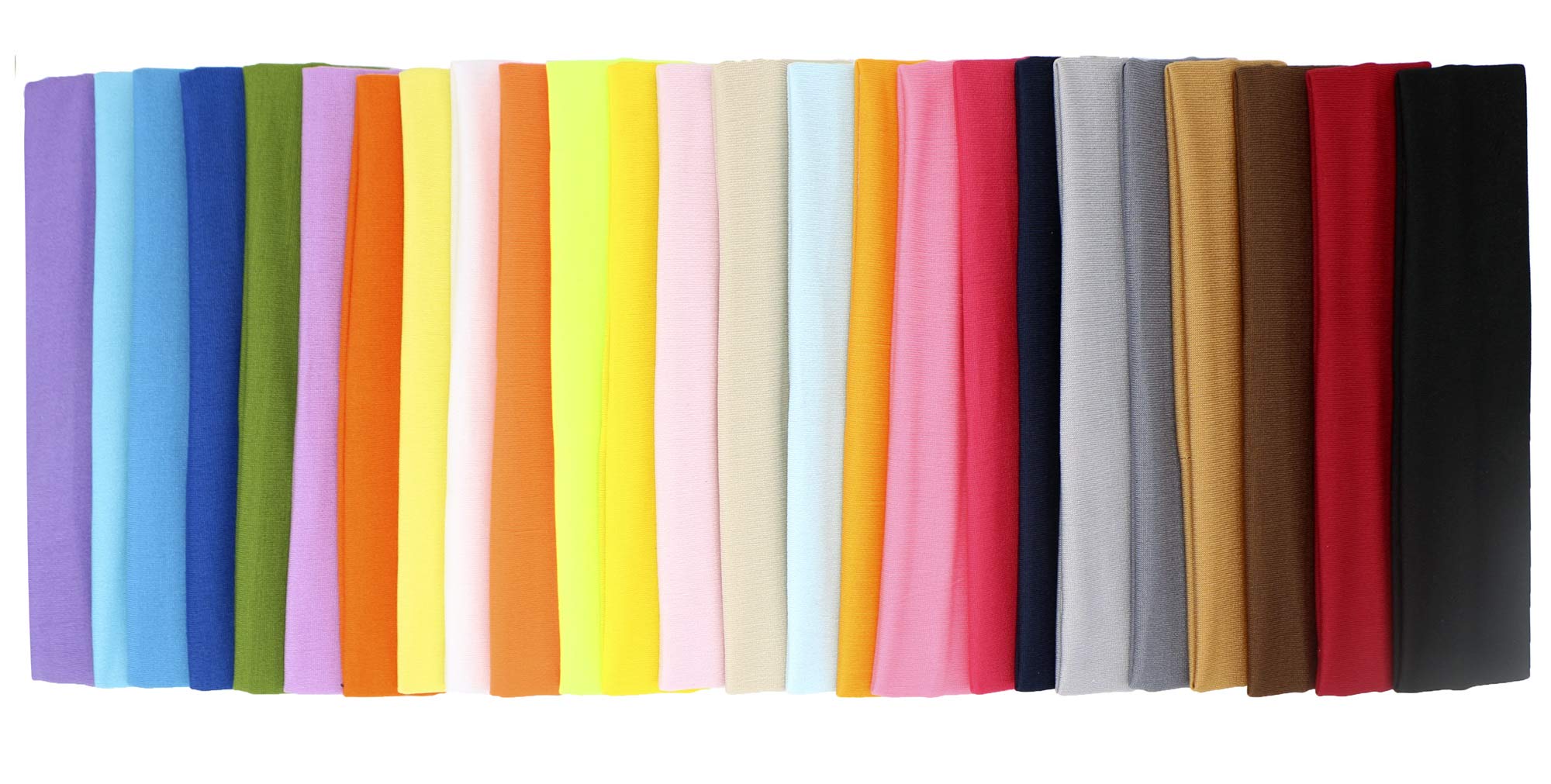 Zapire 25pcs headbands soft elastic close-up highlights comfortable fit for all hair types.