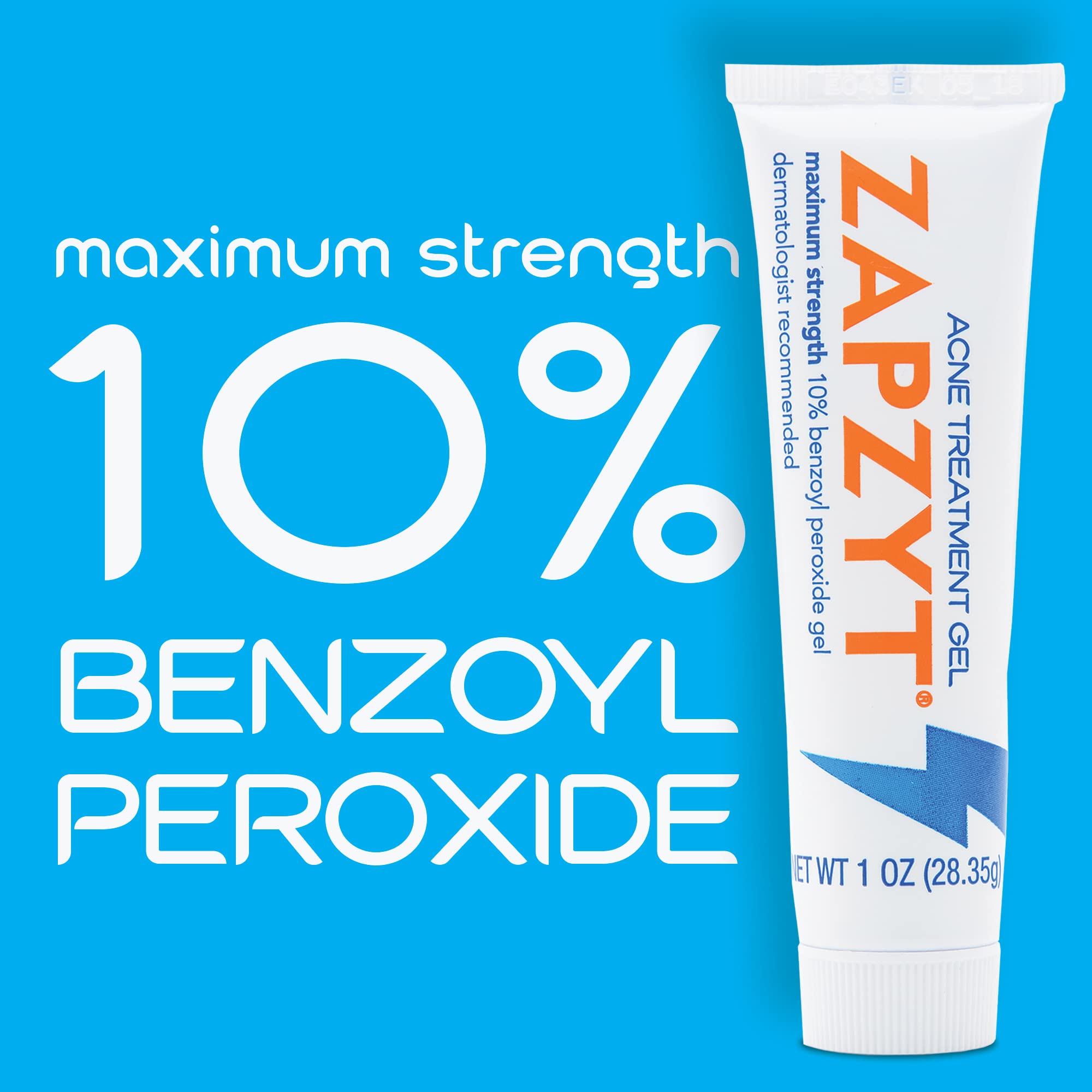 Zapzyt gel being applied to a pore-prone area for cleansing.