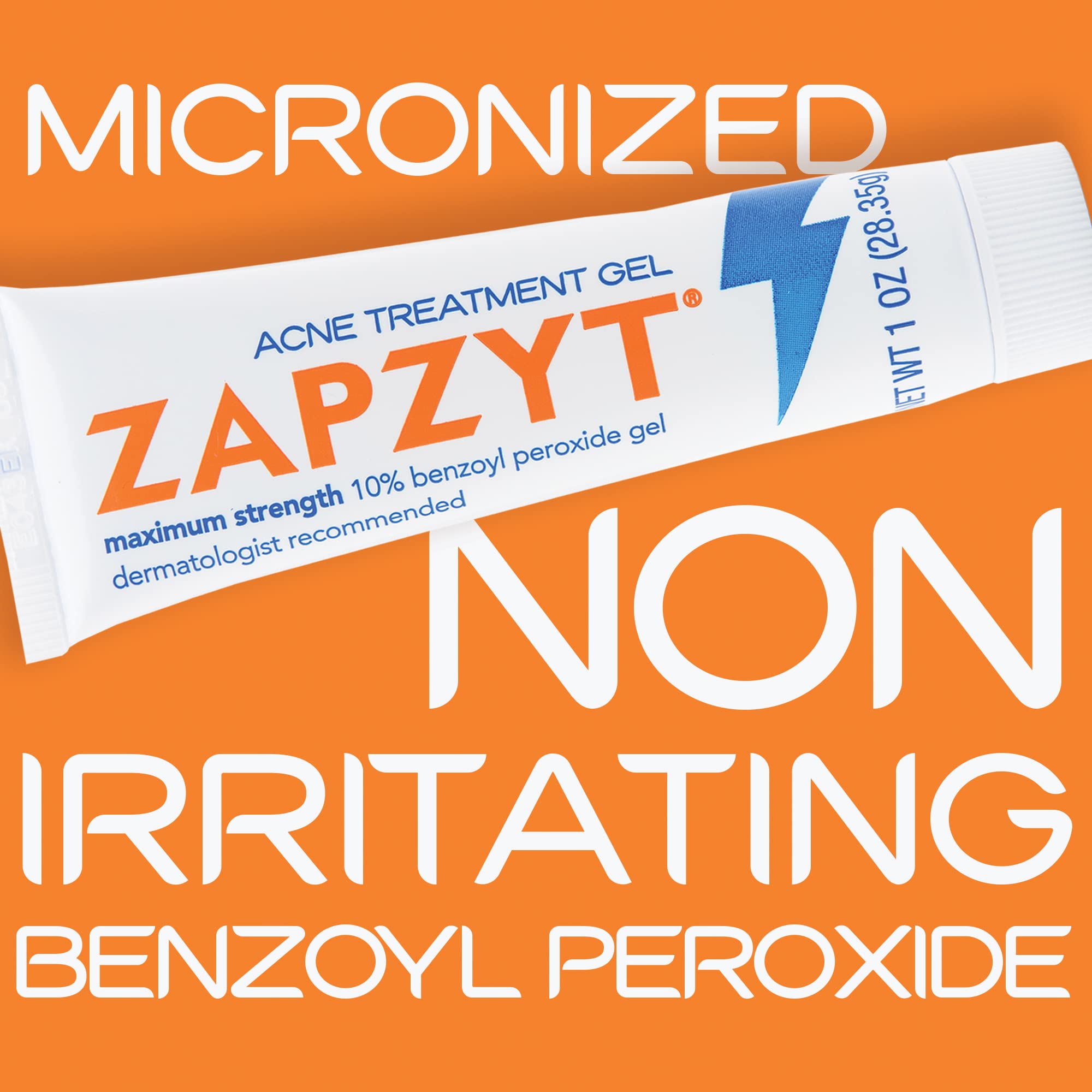 Zapzyt gel texture dries clear on skin, non-greasy.