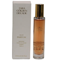 Zara Golden Decade EDP bottle front view, daily luxury scent for women.