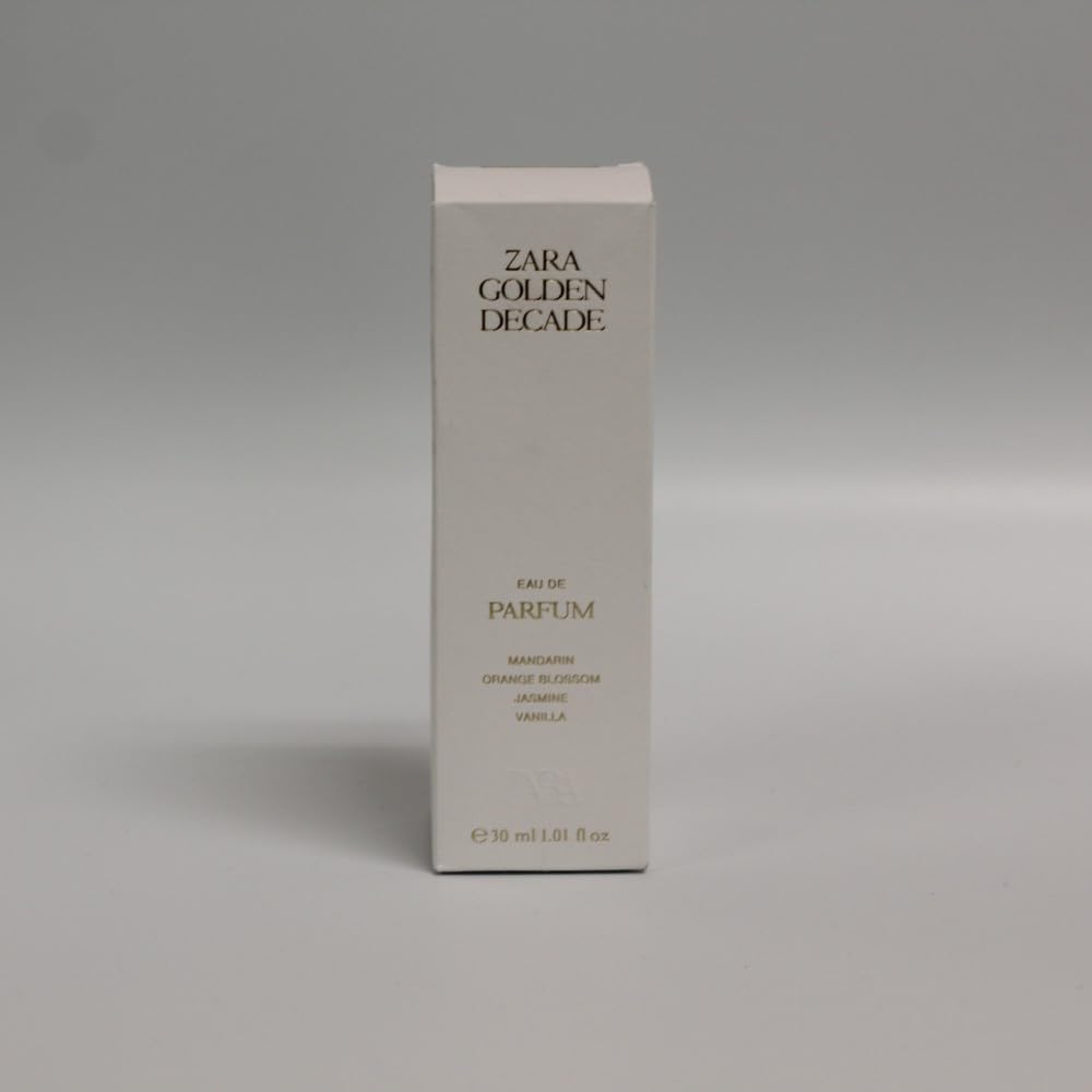 Zara Golden Decade EDP packaging box, ideal for gifting and travel.