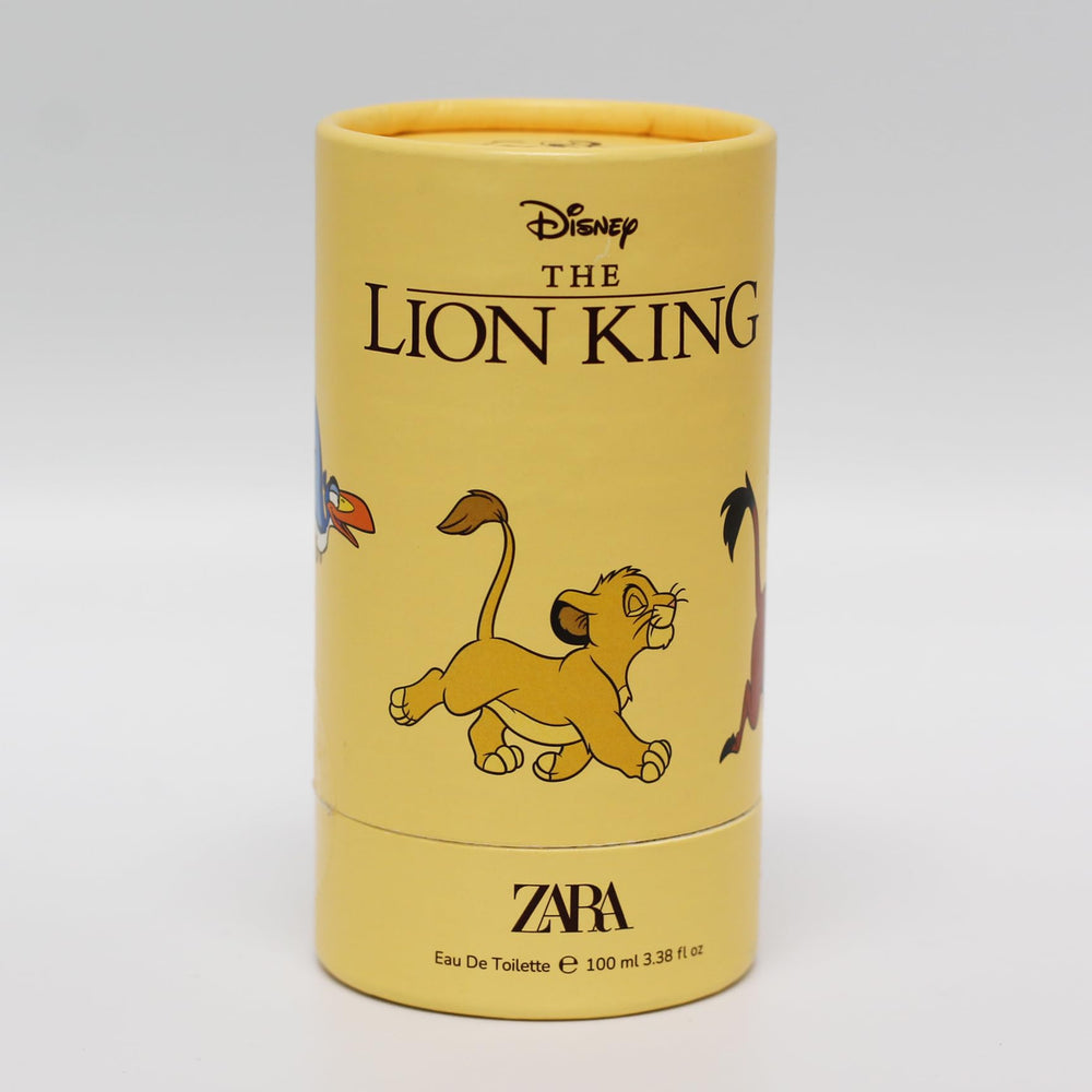 Zara Lion King Kids Perfume artwork highlights adventurous fragrance experience.