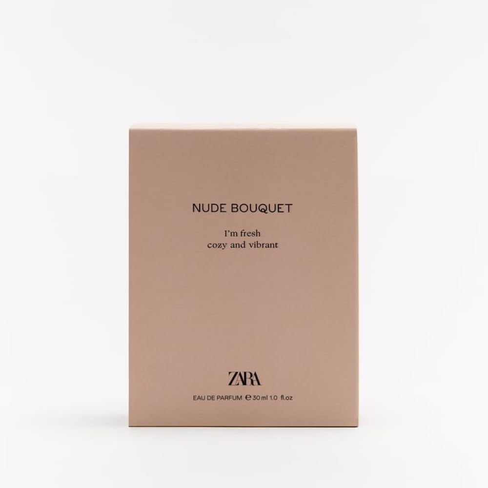Zara Nude Bouquet packaging is chic and minimalist, perfect for a refined vanity.