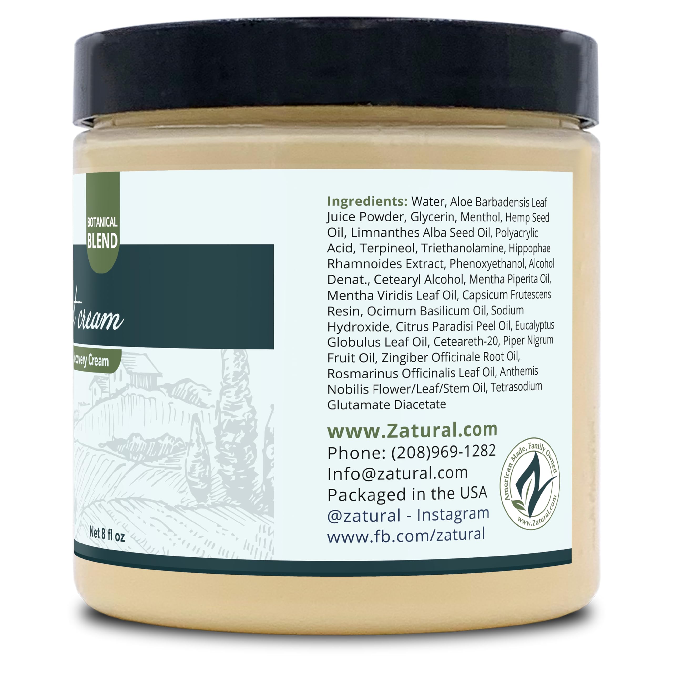 Zatural 8oz jar packaging emphasizes convenient, user-friendly design.