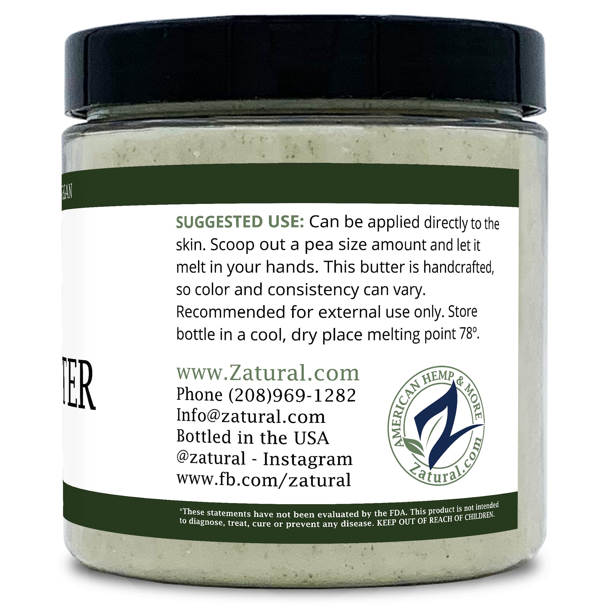 Zatural bottle open with creamy consistency ready to nourish