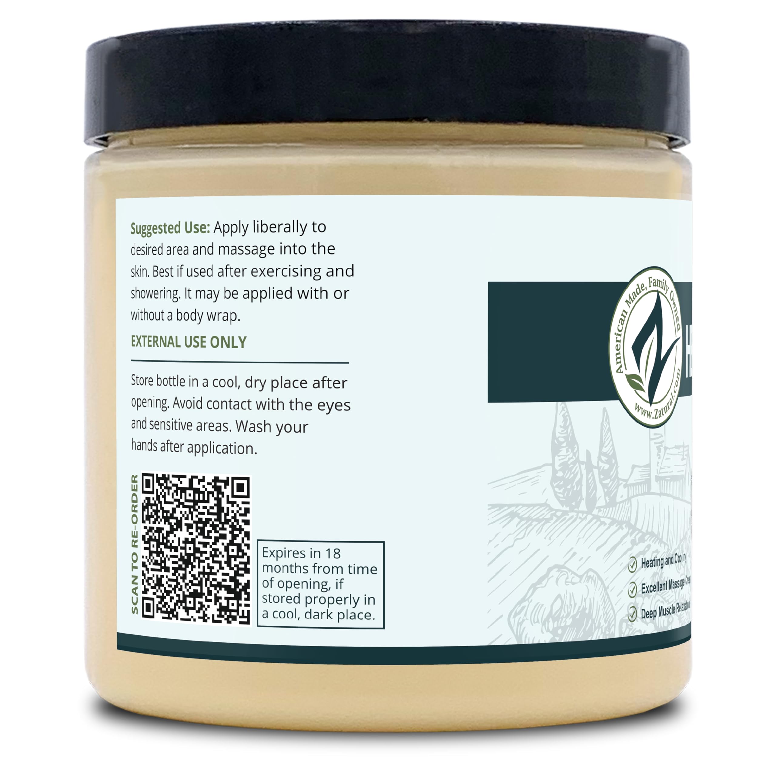 Zatural Cruelty-free manufacturing in GMP facility branding.