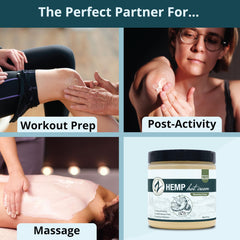 Zatural Hemp Hot Cream demonstrates heating and cooling sensations on skin.