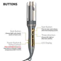 Zavarea ceramic barrel with negative ion care to reduce frizz and boost shine