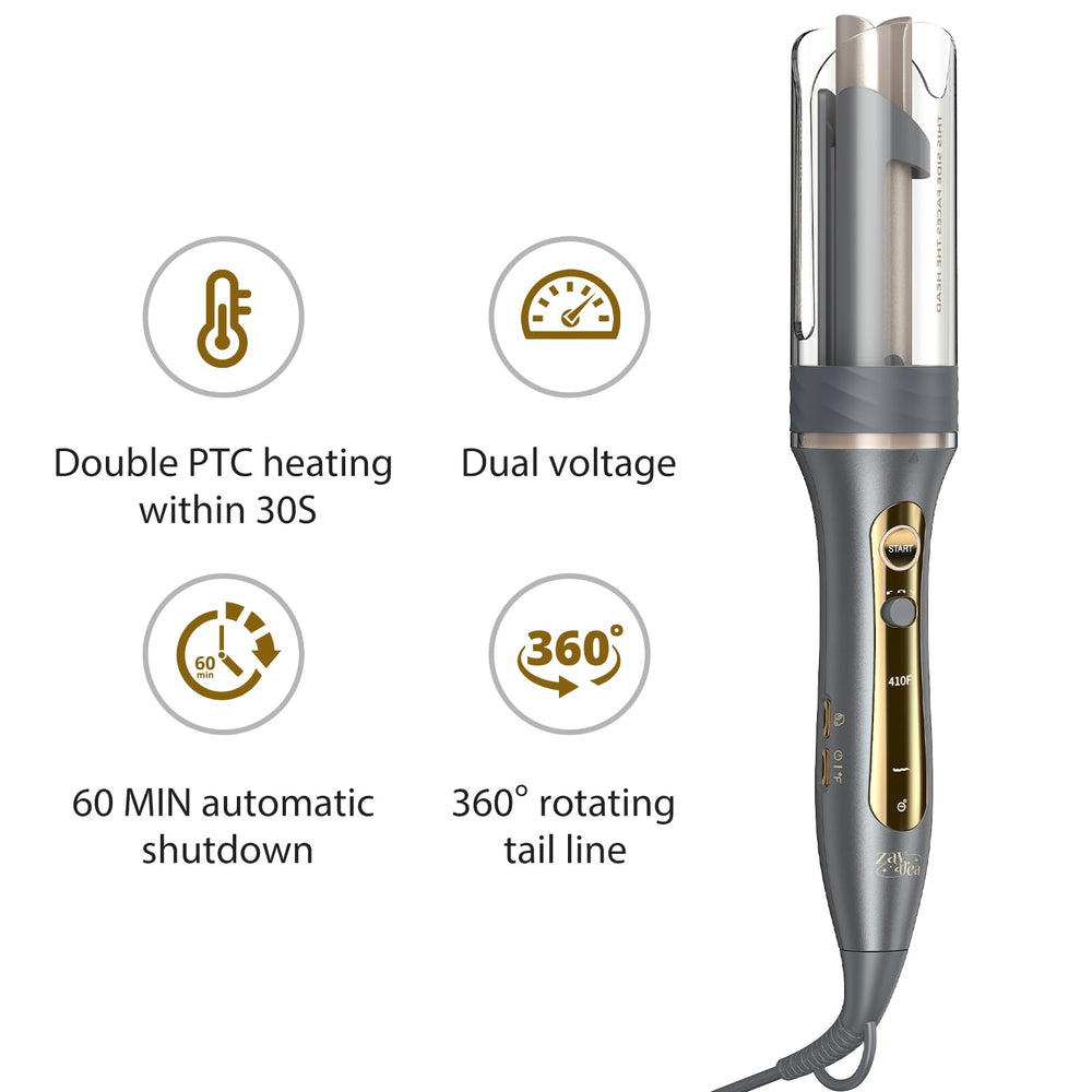 Zavarea long-hair barrel designed for shoulder-to-waist length styling