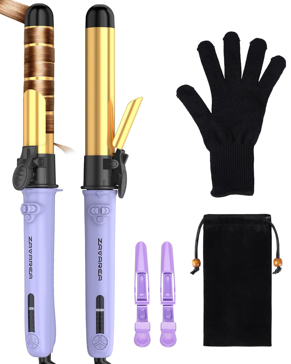 ZAVAREA long 5.4-inch barrel handles medium-to-long hair with ease.