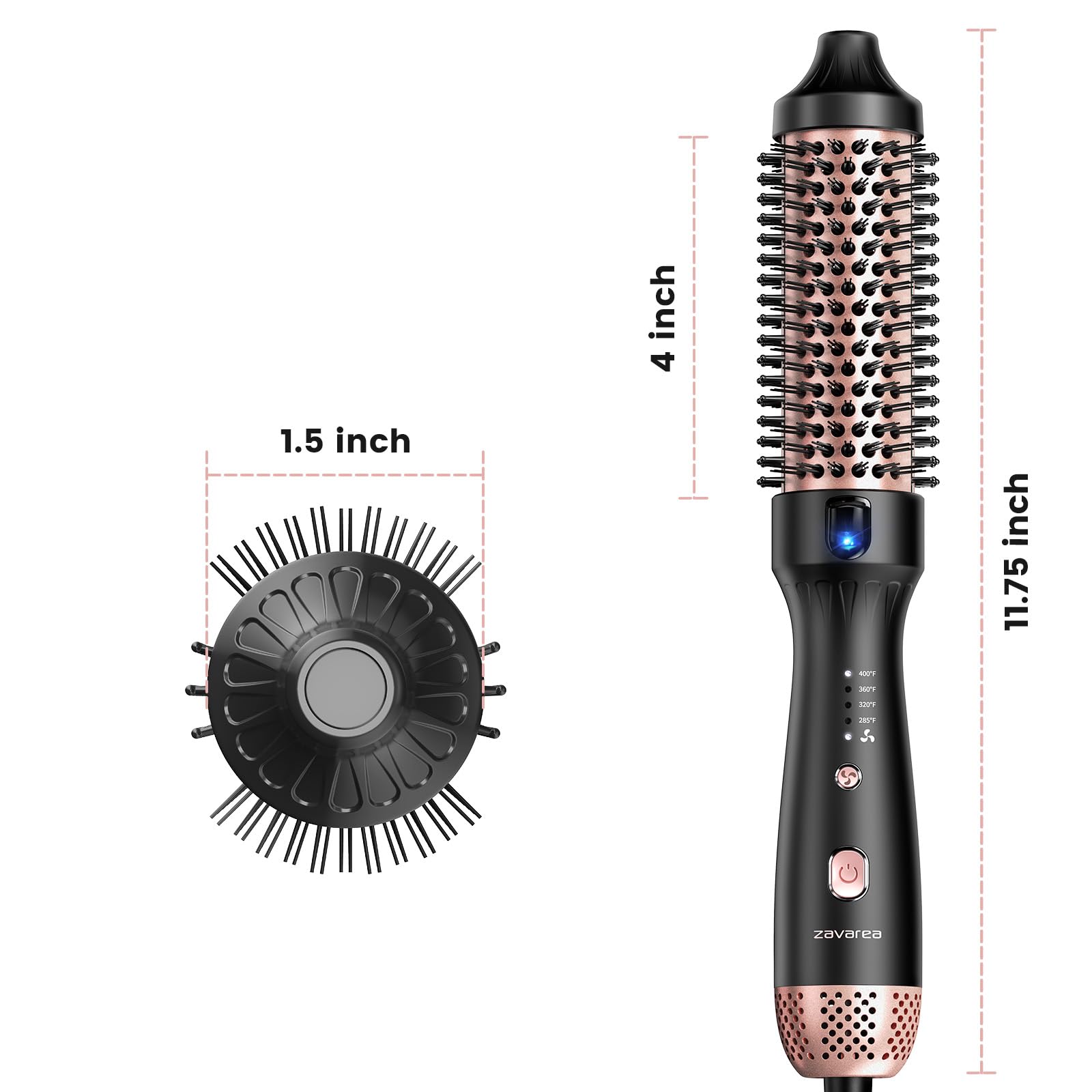 zavarea Thermal Brush 60 minute auto shut-off for safe use.