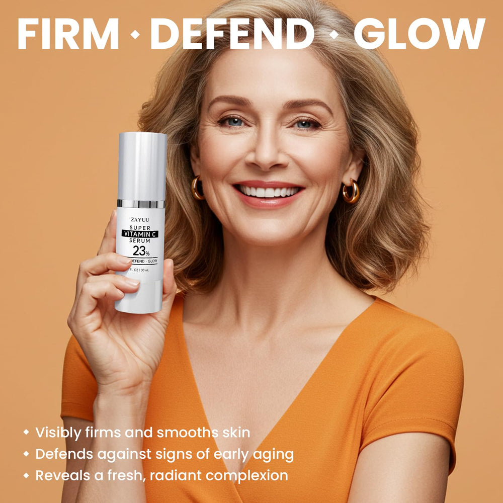 ZAYUU serum application on skin promotes a smooth, even-toned look.