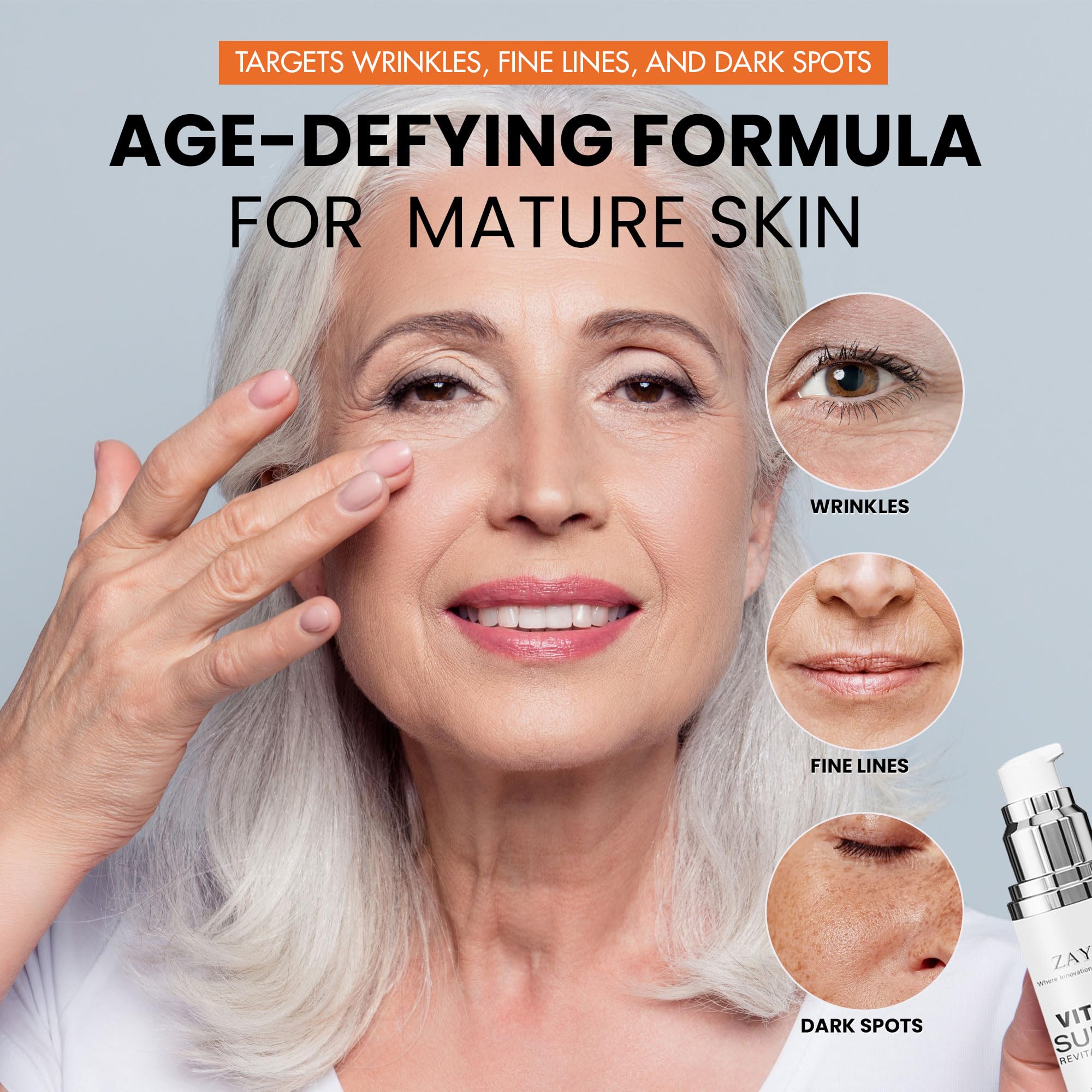 ZAYUU Super Vitamin C Serum pump for precise dosing during morning routine