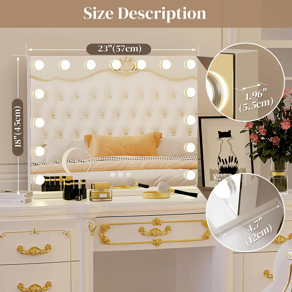 ZazaFi vanity mirror in aluminum frame offers durable, stylish support