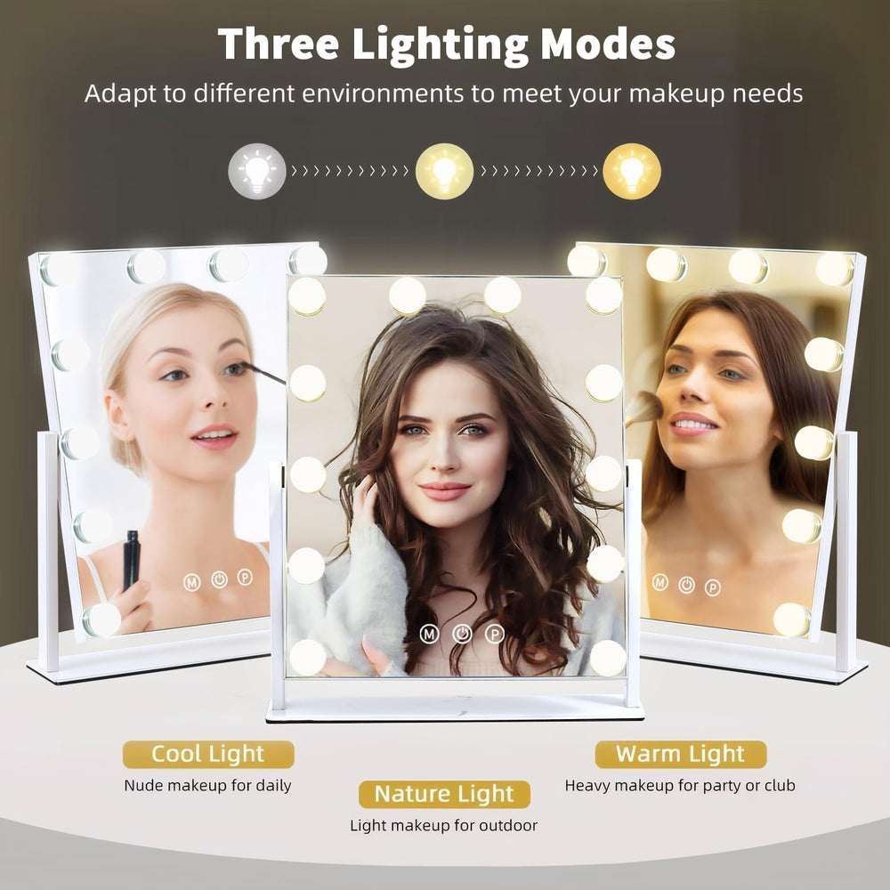 ZBOCAI vanity mirror demonstrates 3 light modes for cool natural and warm tones