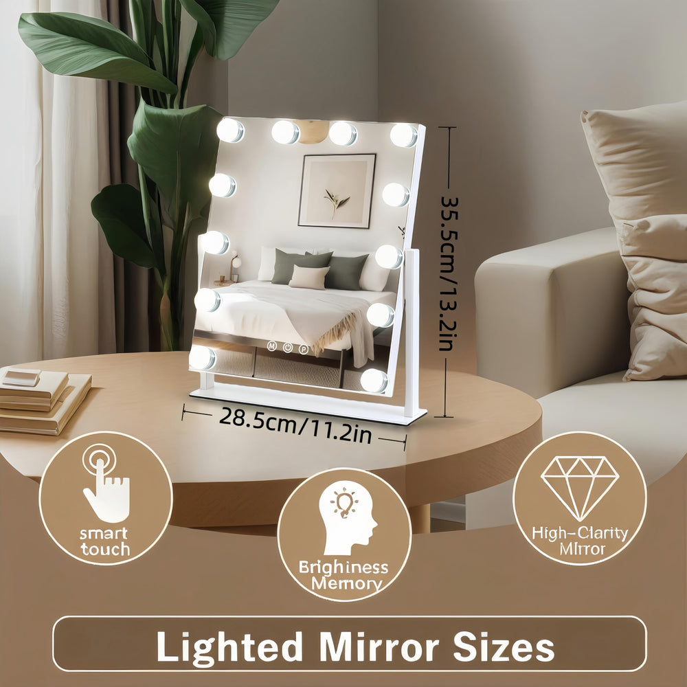 ZBOCAI vanity mirror on a desk setup with compact, stylish lighting