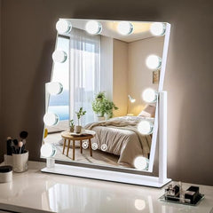ZBOCAI vanity mirror with lights shows clear face for precise makeup application