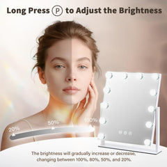ZBOCAI vanity mirror features smart touch control for effortless brightness adjustments
