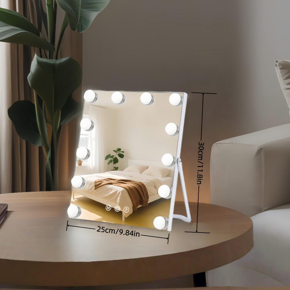 ZBOCAI Hollywood vanity mirror with lights on for enhanced daytime and evening looks