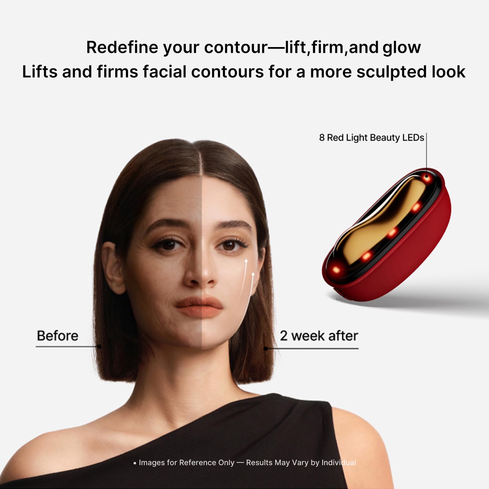 ZDEER heated brass gua sha head promotes smoother jawline contouring.