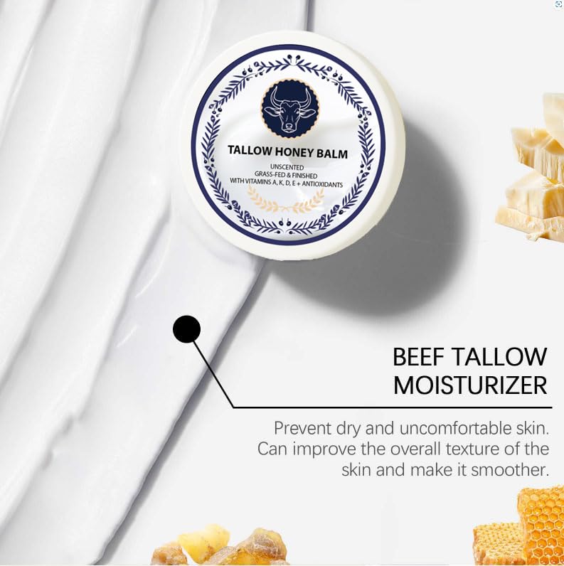 zdiwond grass-fed-tallow-honey-balm-manuka-honey features vitamin-rich formula for skin nourishment
