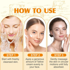 zdiwond grass fed tallow honey balm texture application shows quick absorption for smooth skin
