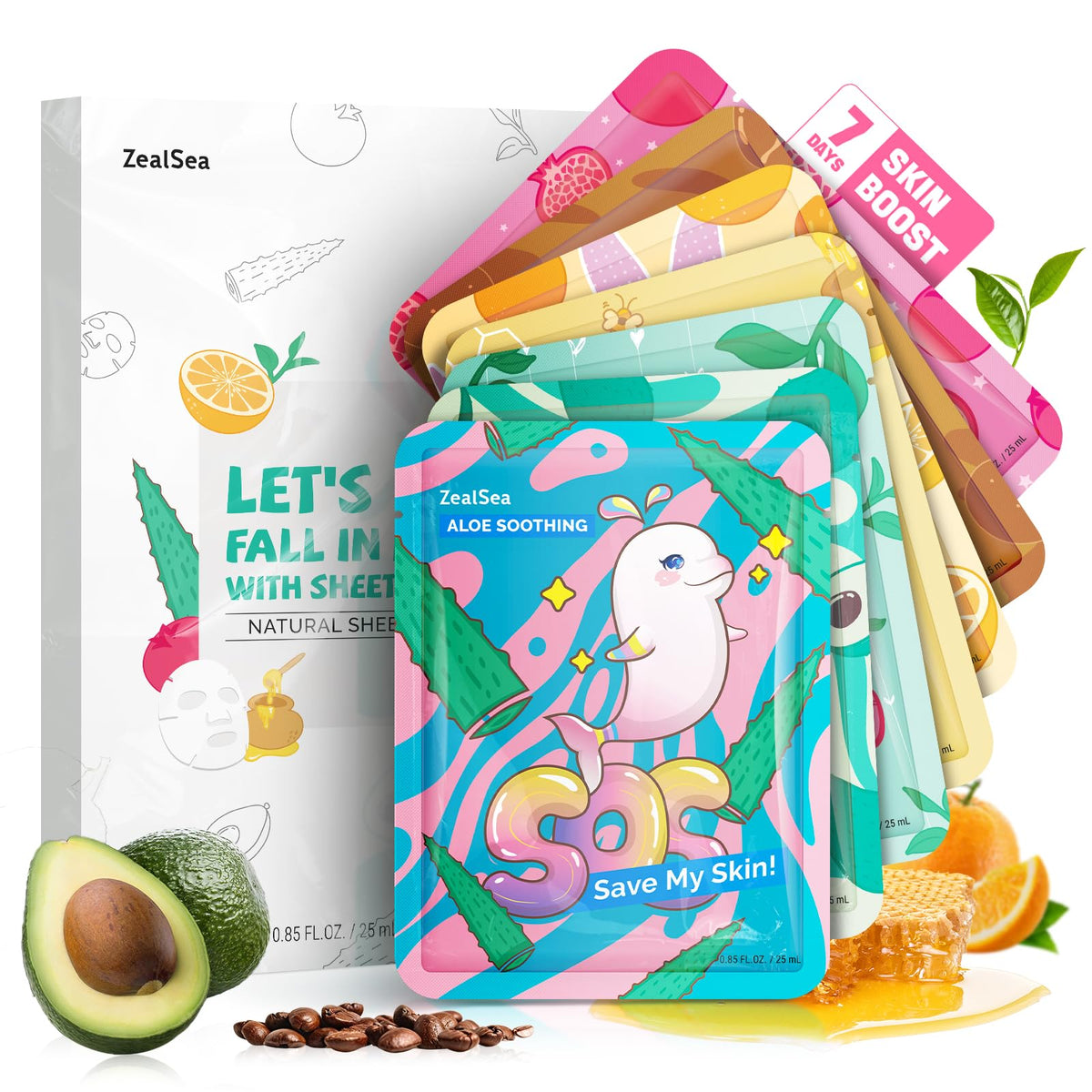 ZealSea Aloe hydration sheet mask for refreshing moisture and glow