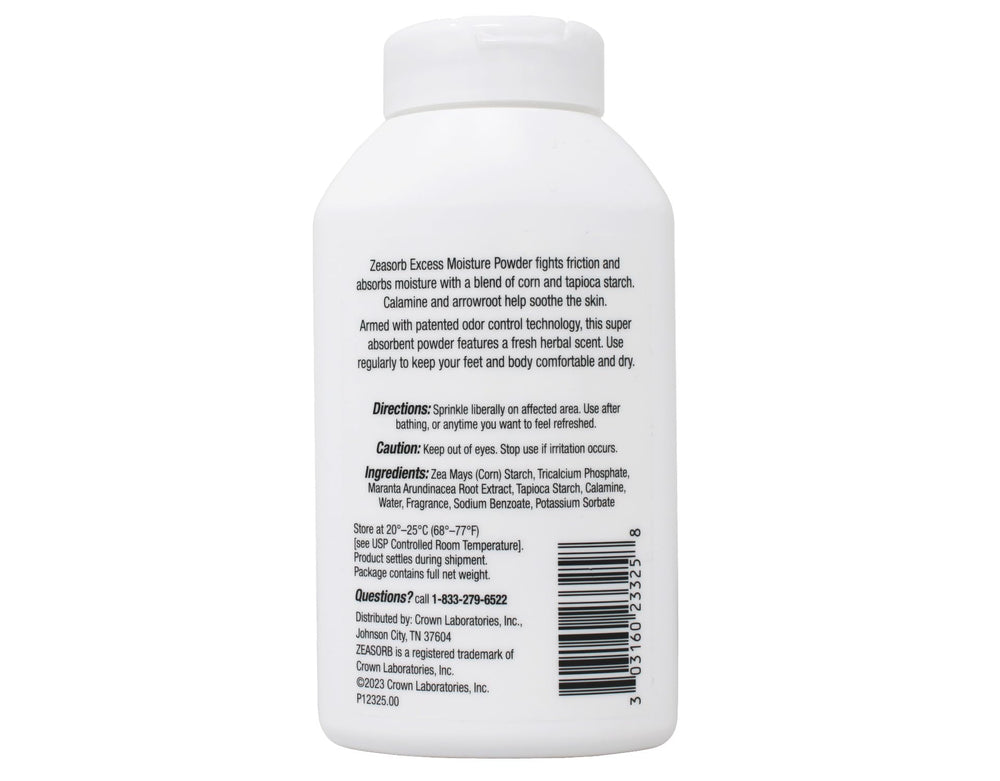 Zeasorb Excess Moisture travel-pack demonstrates on-the-go moisture management.
