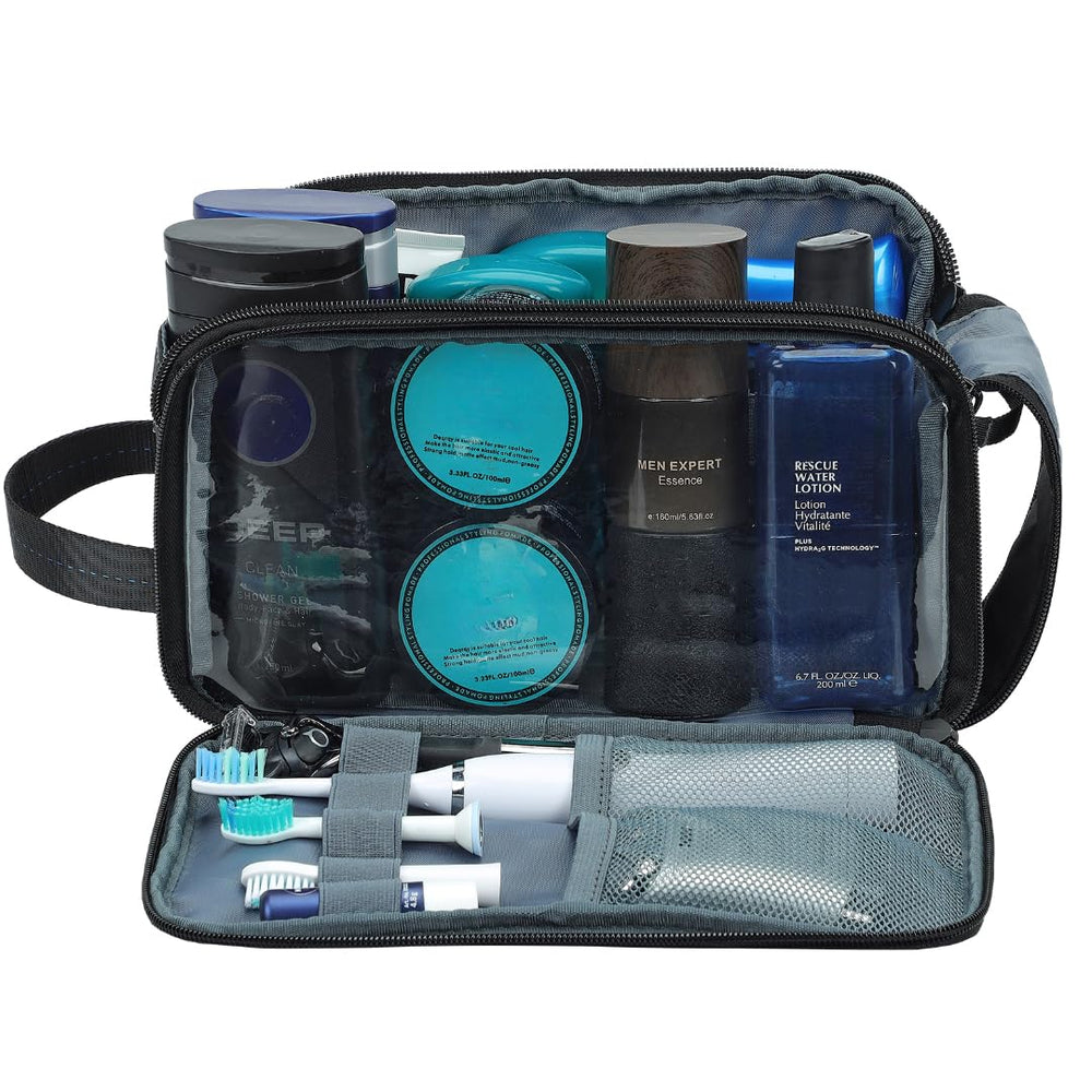 ZEEMO Dopp Kit double-side full-open design for quick access and organized packing