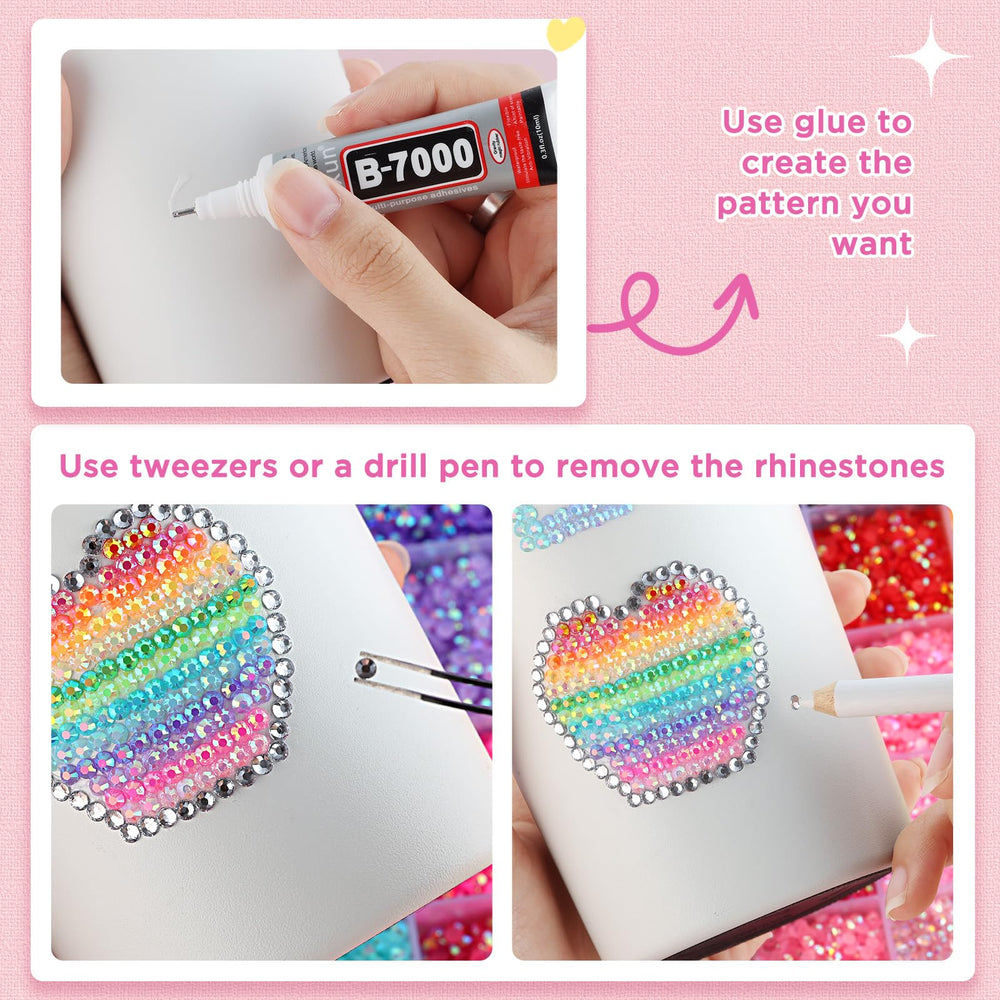 Zefy rhinestones perfect for nail art and glittery book decor.