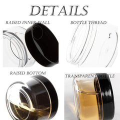 ZEJIA mini cosmetic container clear 5g highlights slim, transparent body for content checks