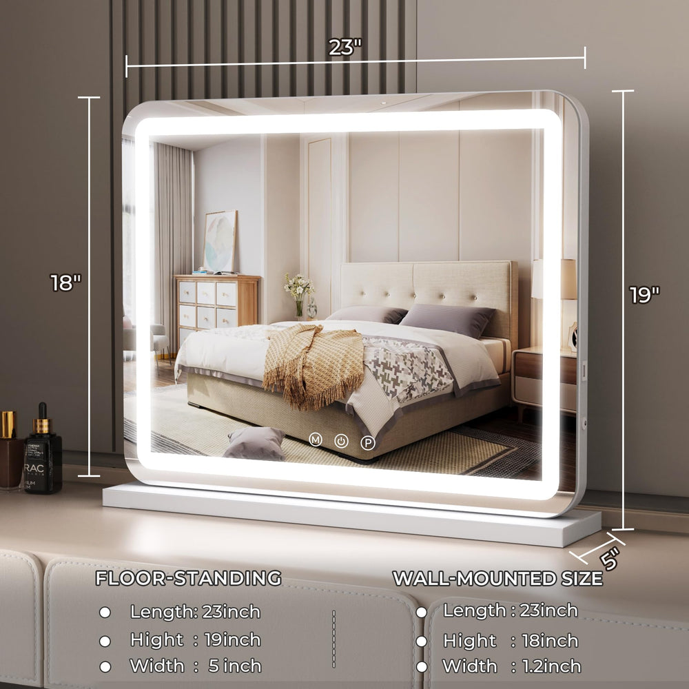 ZL ZELing vanity mirror close-up of dimmable lights for adjustable brightness.