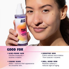 Zen Dew snail mucin serum packaging emphasizes premium Korean formulation and skincare science