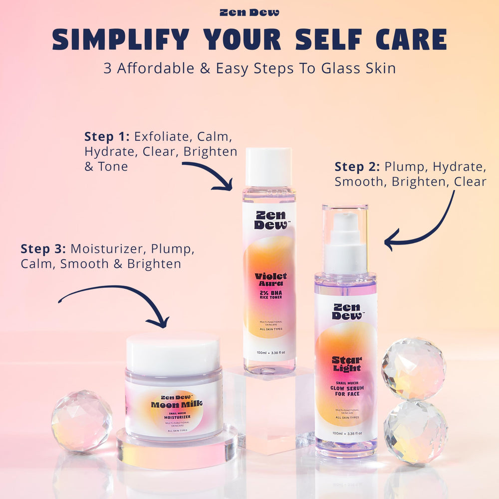 Zen Dew Star Light for sensitive skin demonstrates gentle application amid redness relief