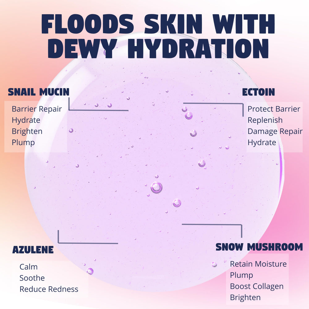 Zen Dew Star Light serum texture application shows smooth, non-sticky finish for easy layering