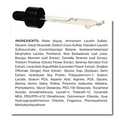 Zenagen Densifying Hair Serum application on scalp shows quick absorption.