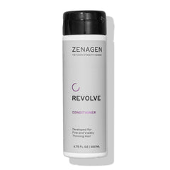 Zenagen Revolve bottle showcases plant-based, color-safe conditioner for scalp support.