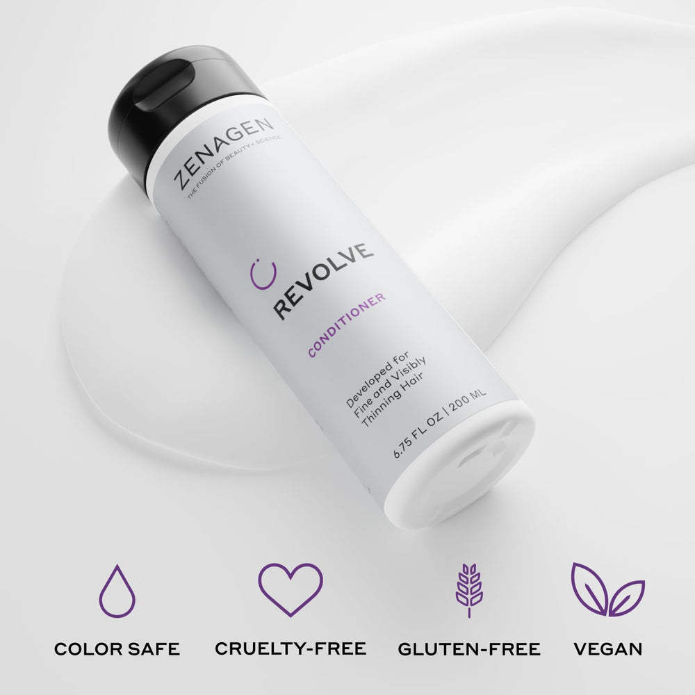 Zenagen Revolve packaging on display emphasizes gift-ready branding and premium hair care