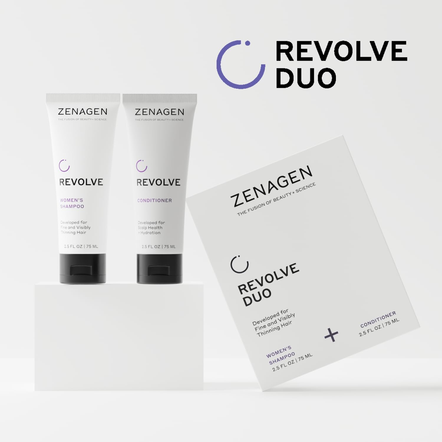 Zenagen Revolve travel kit packaging showing compact TSA-friendly set.