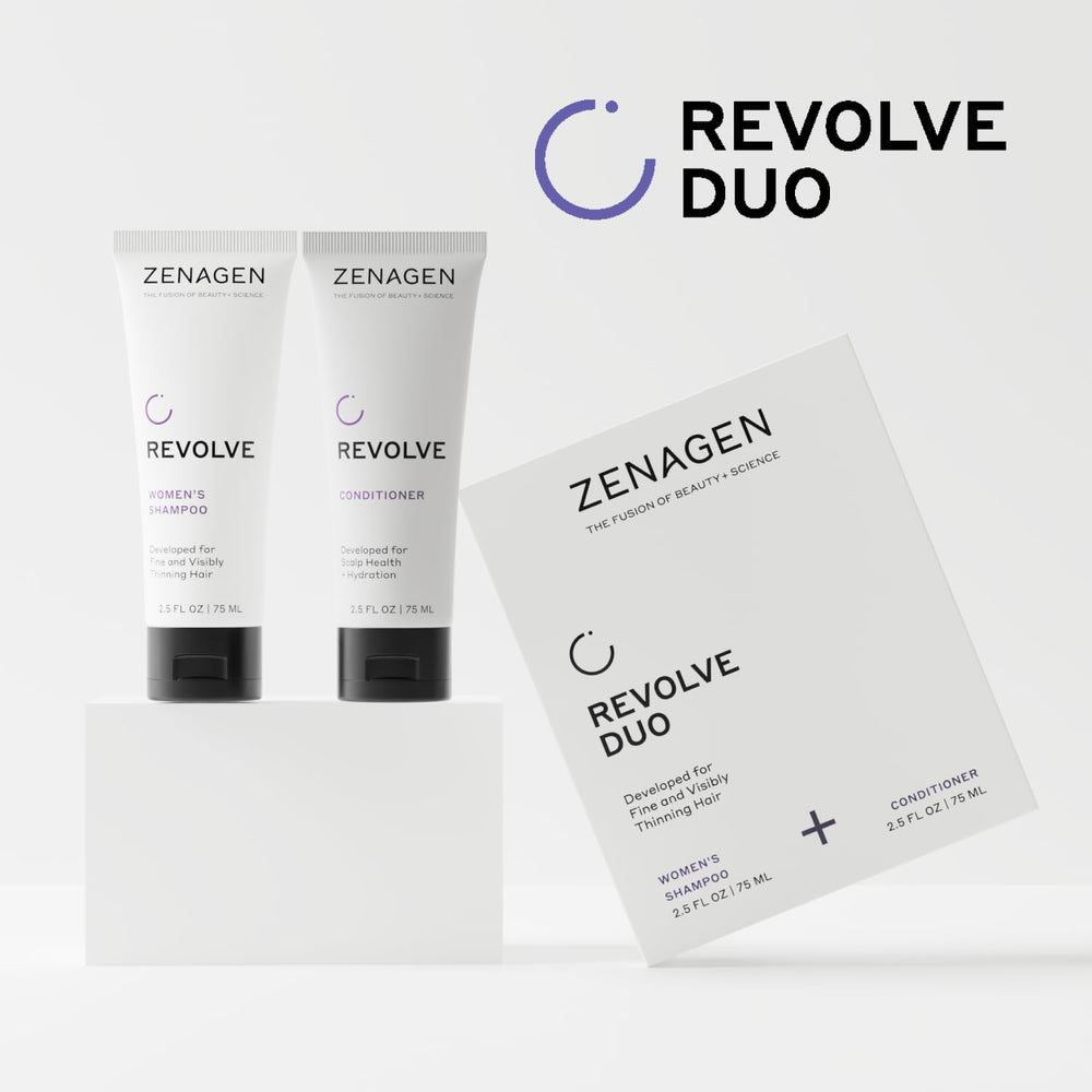 Zenagen Revolve travel kit packaging showing compact TSA-friendly set.