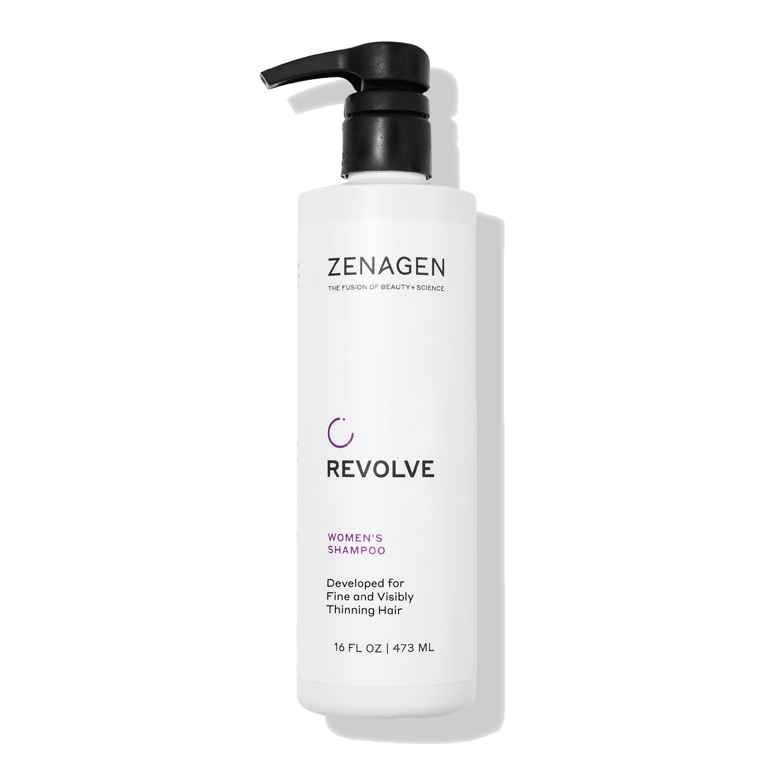 Zenagen Revolve bottle promotes fuller-looking hair with a nourishing formula.