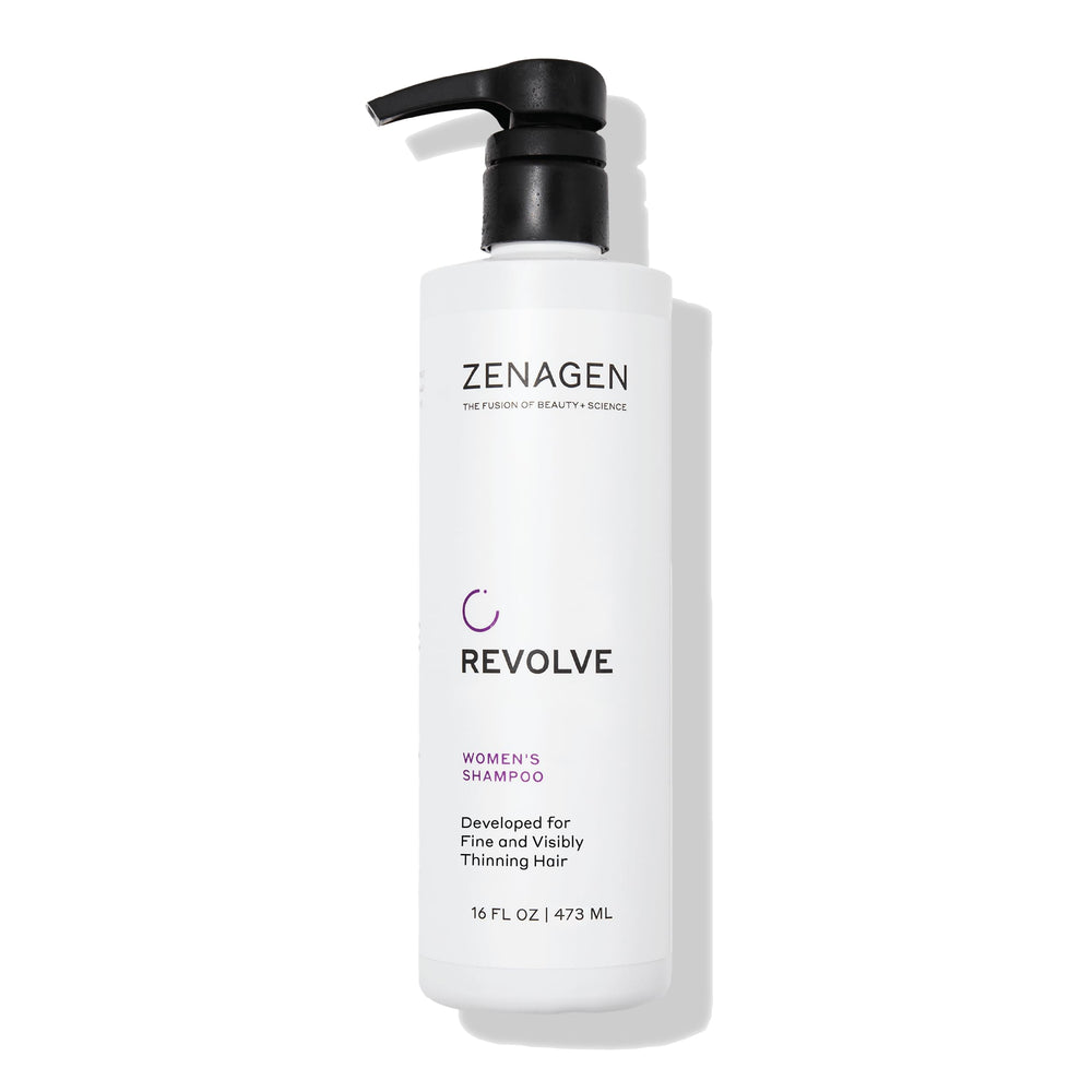 Zenagen Revolve bottle promotes fuller-looking hair with a nourishing formula.