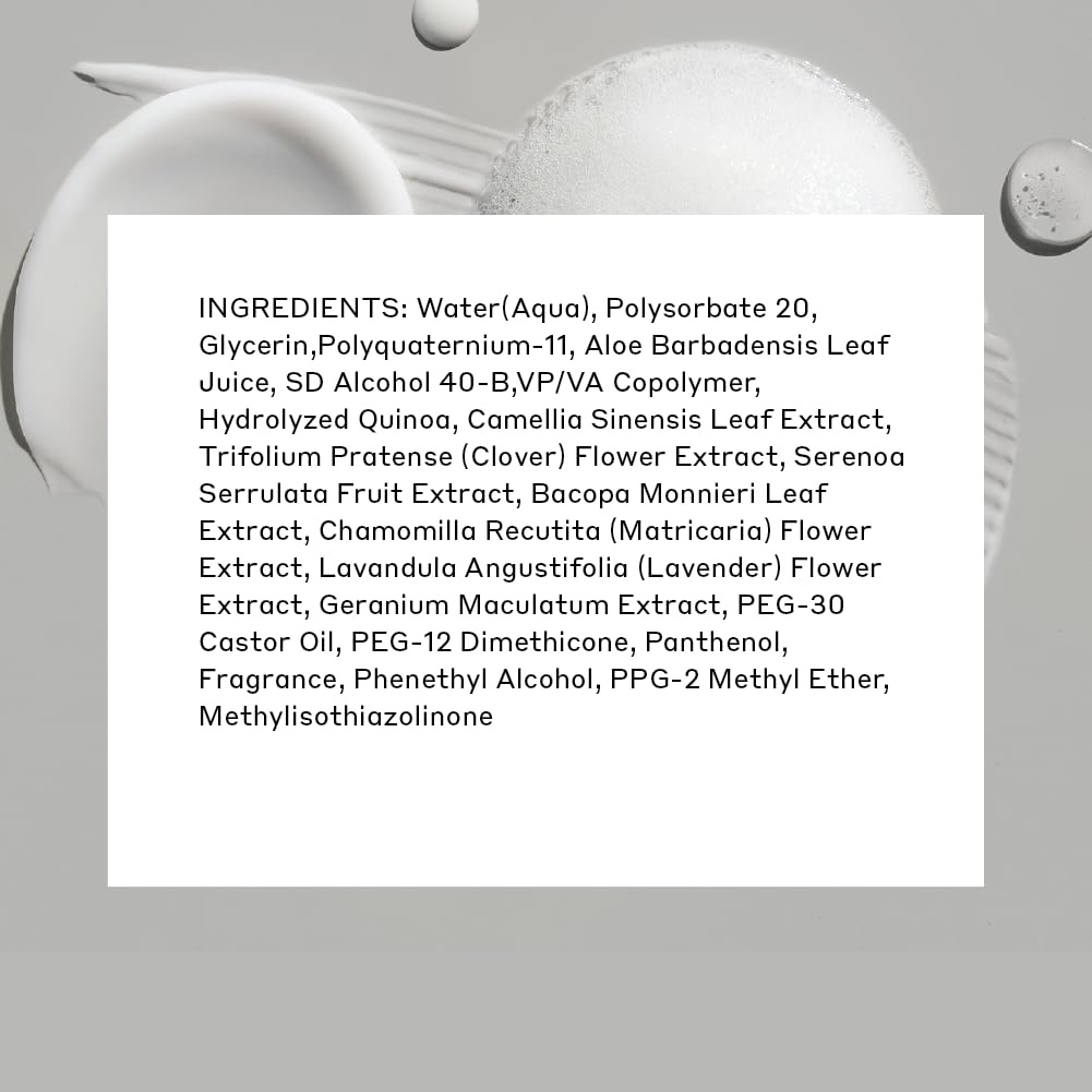 Zenagen Volume Foam closeup highlights natural shine and conditioning benefits.