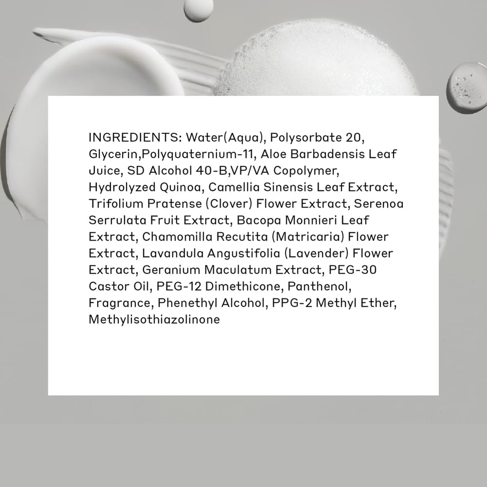 Zenagen Volume Foam closeup highlights natural shine and conditioning benefits.